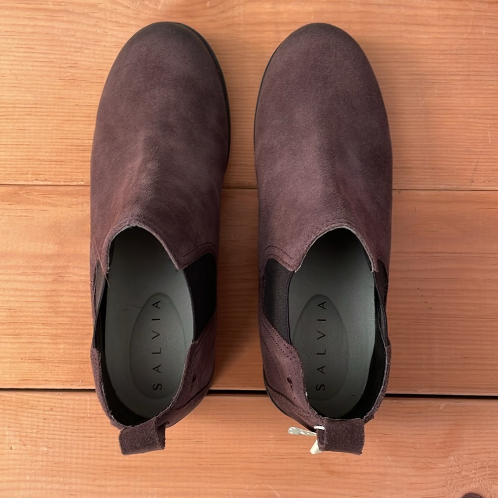 NWT Salvia dark grey water resistant “hydra suede” booties, size 38 (US 7-7.5) - Picture 4 of 16